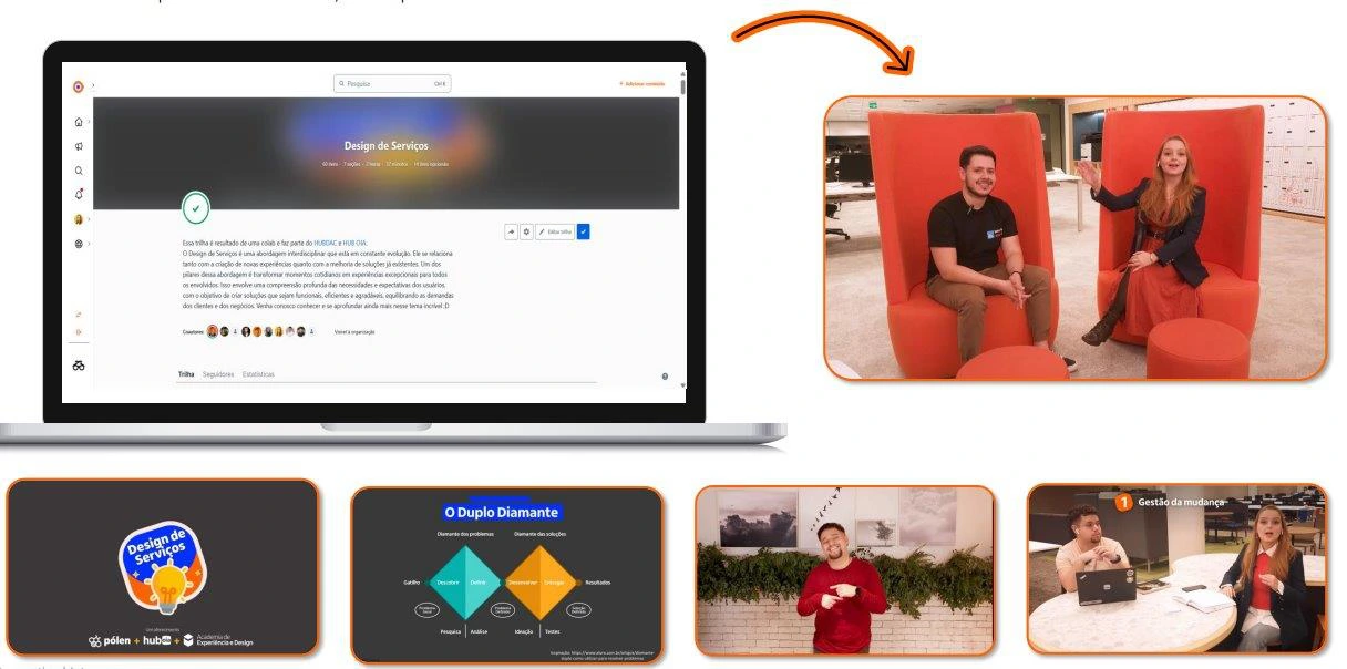 Trilhas digitais, conteúdos de apoio e experiências de aprendizagem